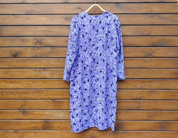 Handmade Retro Dress, Purple Midi Dress, Elegant … - image 2