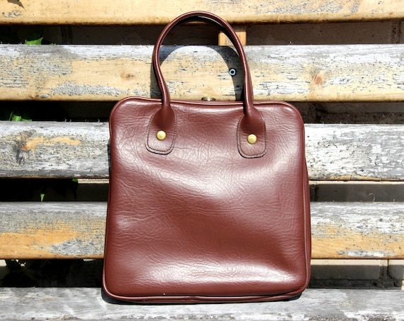 Elegant Soviet Vintage Brown Artificial Leather W… - image 10