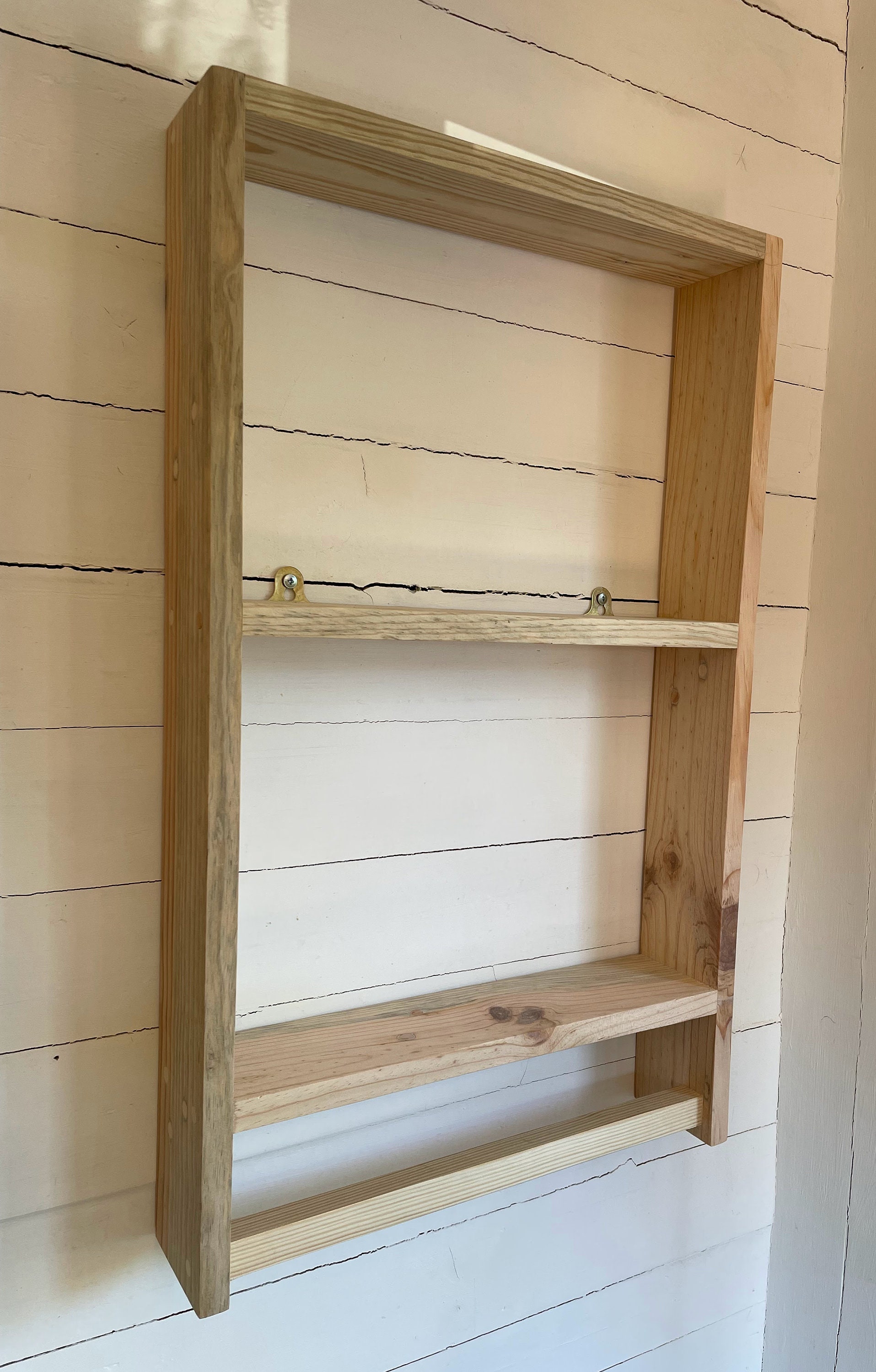 Bathroom Shelf Unit With Towel Rail Made From Reclaimed Wood - Etsy UK
