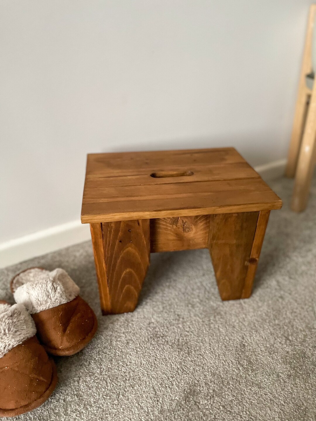 Handmade Reclaimed Wood Step Stool, Rustic Natural Finish - Etsy UK