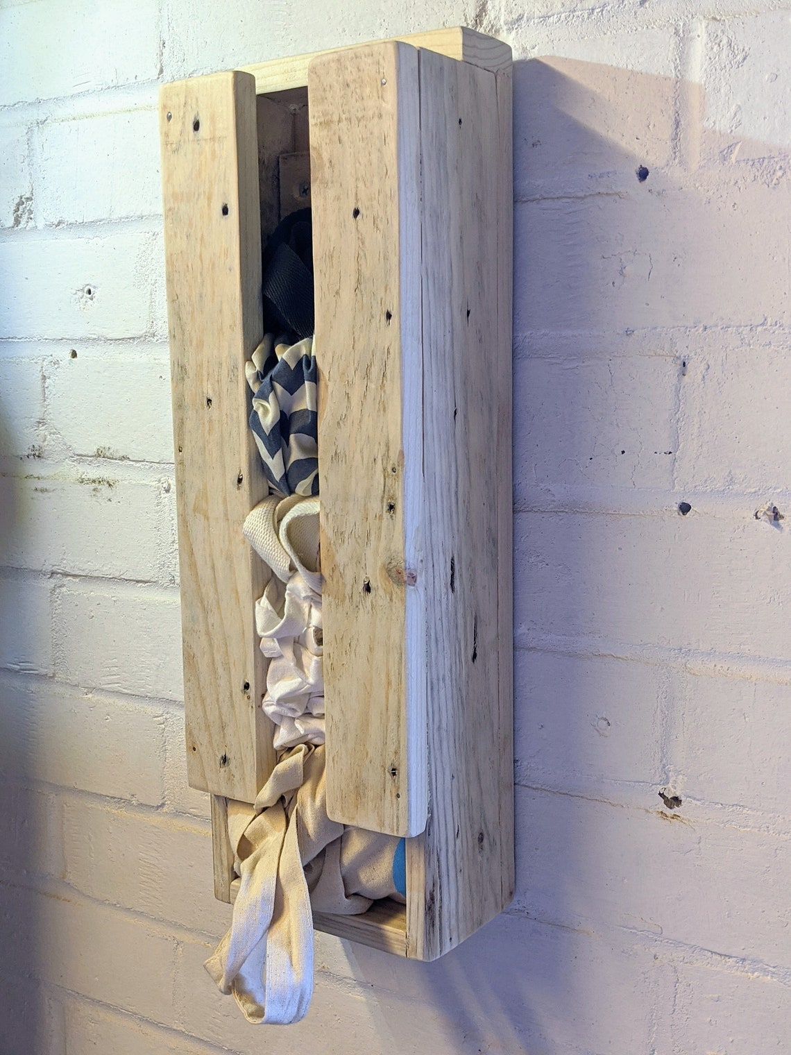 Handmade wooden bag / tote holder / storage made with Etsy