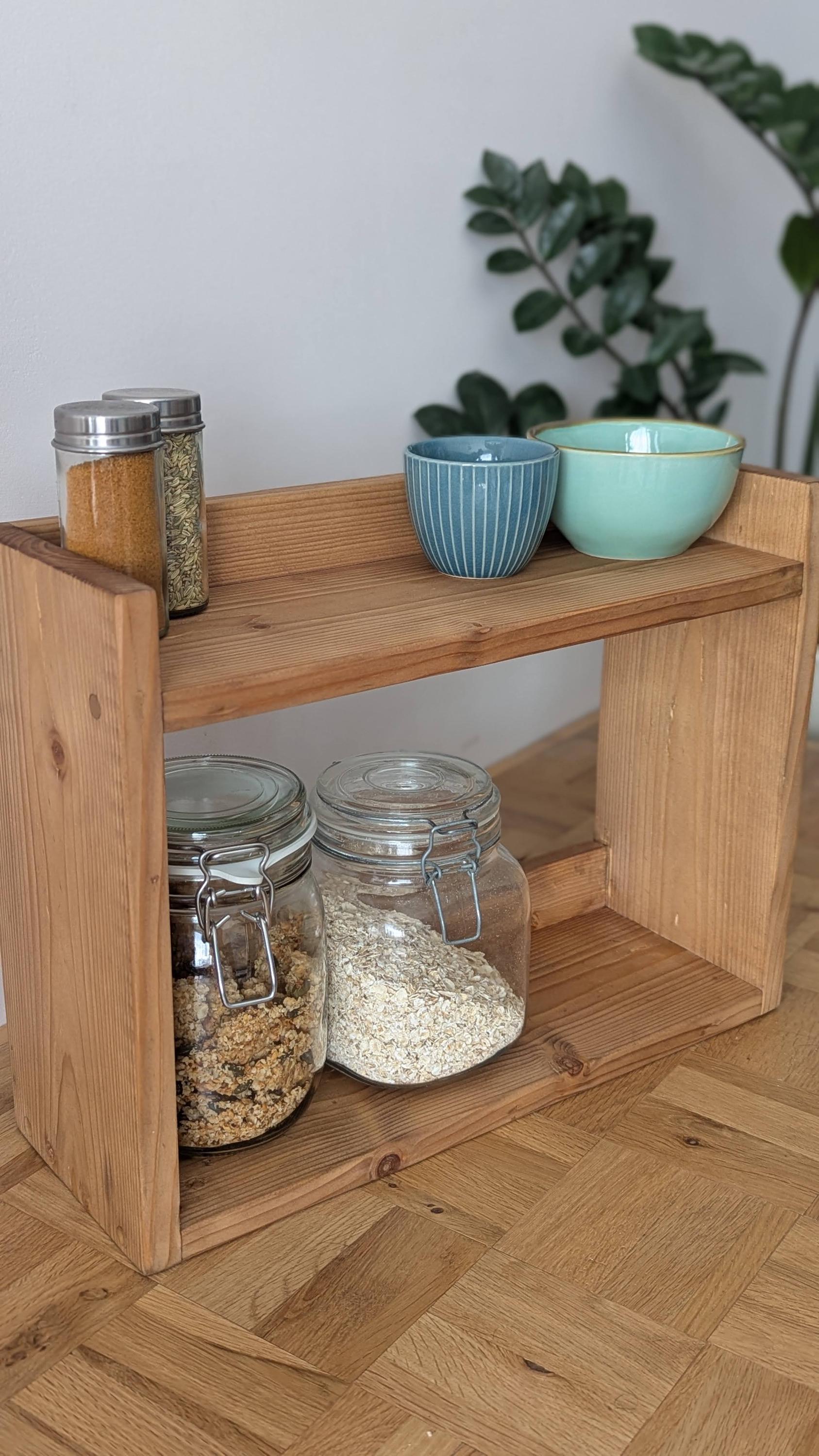 Two Tier Worktop Space Saver, Storage Shelf, Countertop Storage ...