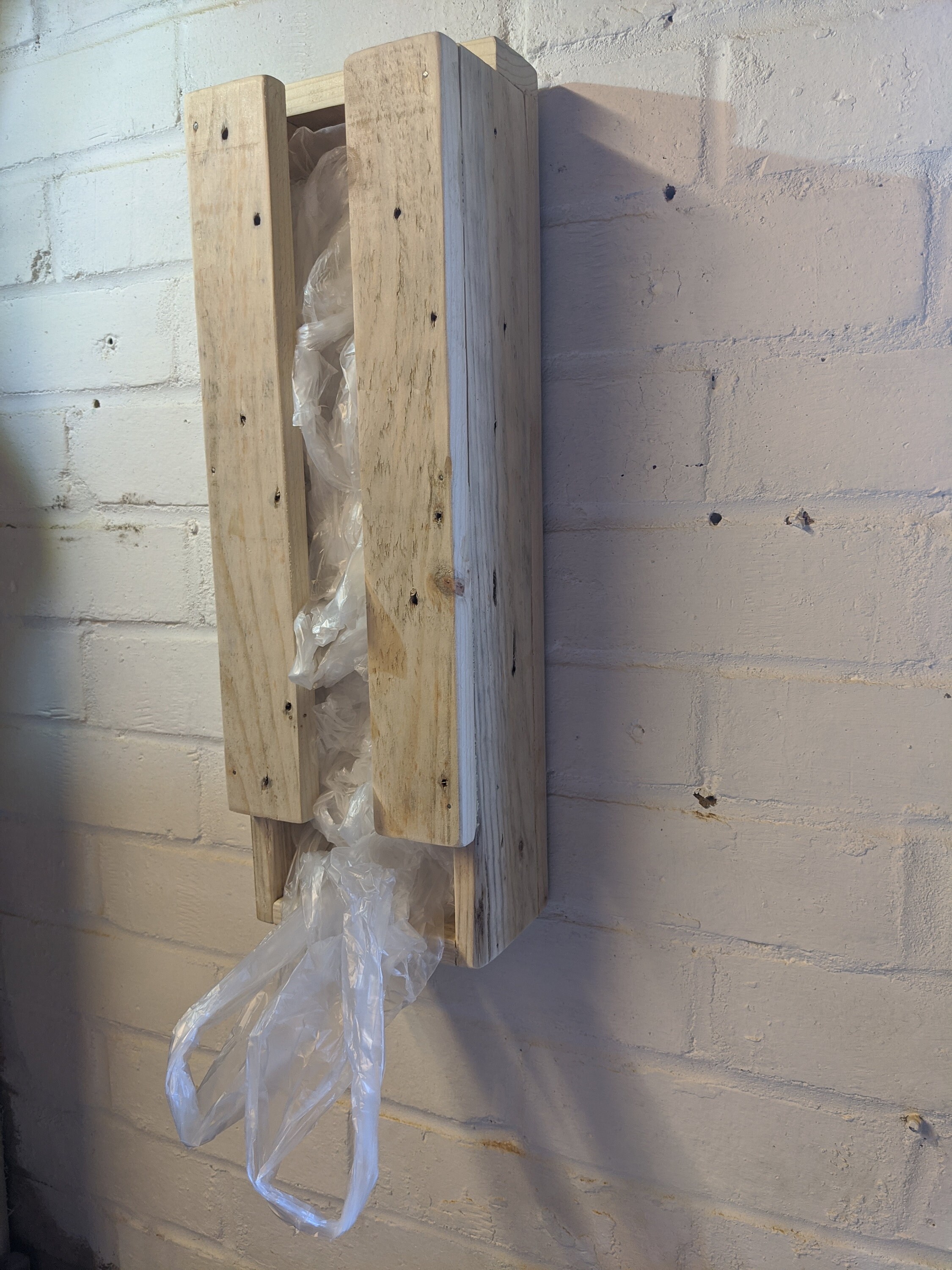 Handmade wooden bag / tote holder / storage made with Etsy