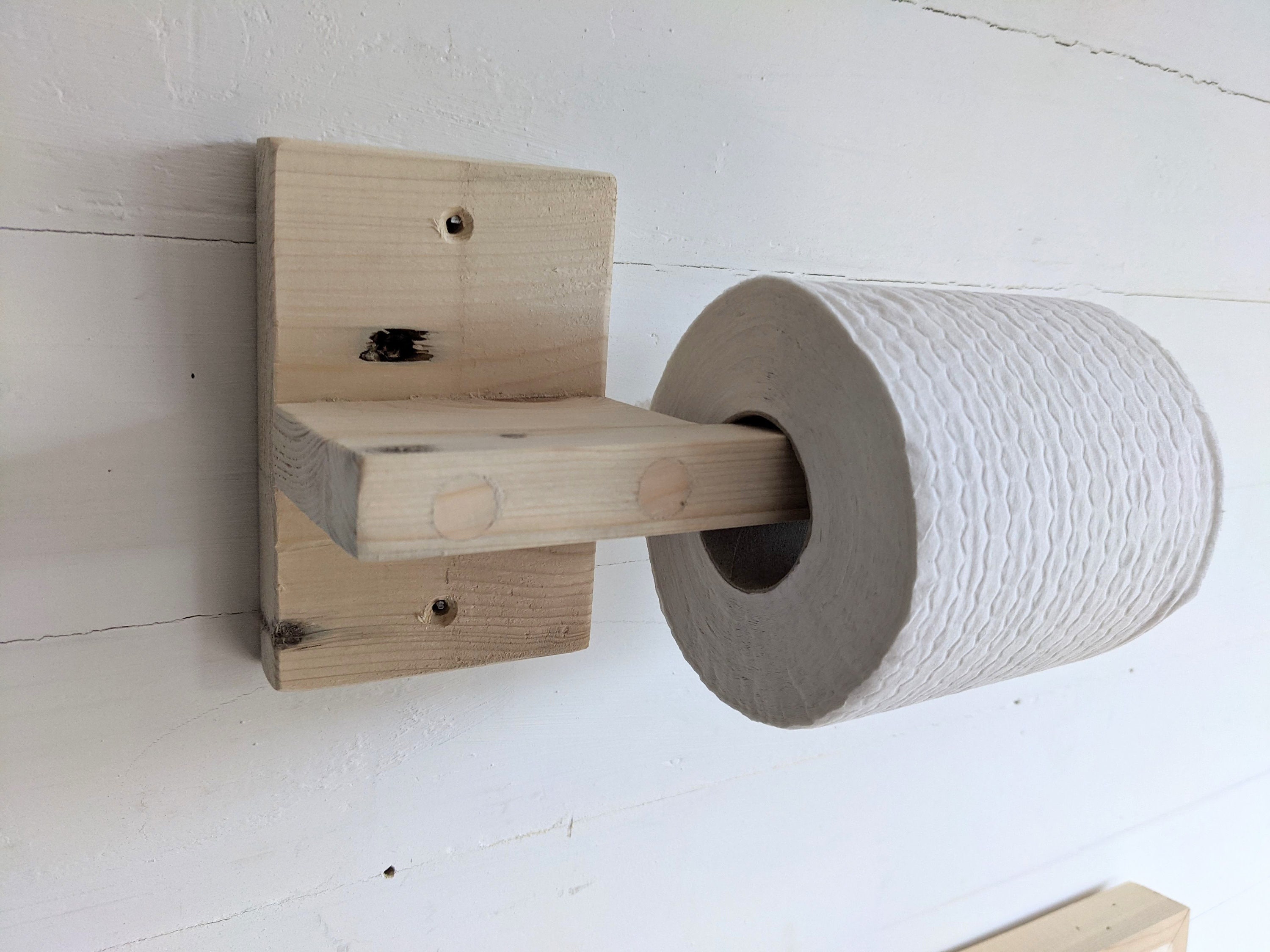 Reclaimed Wood Toilet Roll Holder Scandinavian Decor Inspired Etsy UK