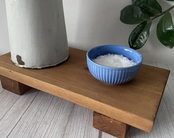 Rustic Reclaimed Wood Display Shelf, Handmade Kitchen Riser