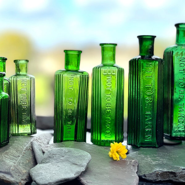 Antique Bottles Glass Etsy