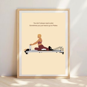 Du brauchst keinen Plan. Greeting Card, Pilates, Pilates Postkarte, Poster mit dem Format Eurythmus, Art. Pilates Geschenk. Pilates Druck