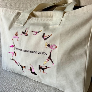 Pilates Tote Bag, Pilates bag, Pilates gift, Tote bag, Reformer Pilates bag, Pilates girl, Pilates art, Pilates tote bag, Pilates present
