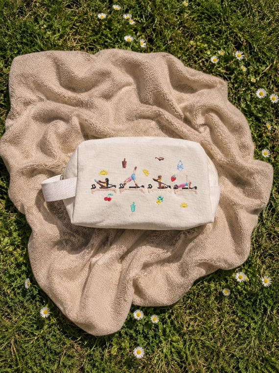 Summer Pilates Sock/Make up bag, sock bag, Pilates gift, Reformer Pilates bag, Pilates girl, Pilates art, Pilates bag, Pilates present