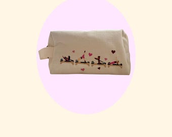 Love Heart Pilates Sock/Make up bag, sock bag, Pilates gift, Reformer Pilates bag, Pilates girl, Pilates art, Pilates bag, Pilates present