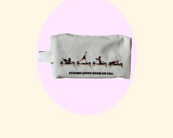 Pilates Sock/Make up bag, sock bag, Pilates gift, Reformer Pilates bag, Pilates girl, Pilates art, Pilates bag, Pilates present