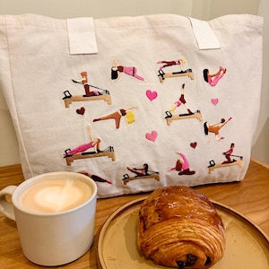 Borsa tote per Pilates, Cuore, Borsa Reformer per Pilates, Borsa tote, Regalo di Natale, Regalo istruttore di Pilates. Borsa pirati, Regalo Pilates,