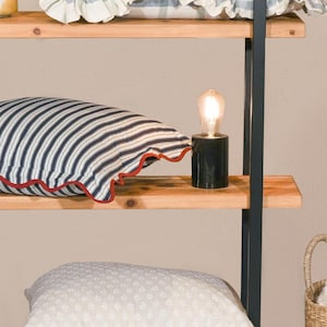 Natural Black Marble Bulbholder Table Lamp Base