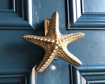 Solid Brass Starfish Sea Nautical Style Door Knocker