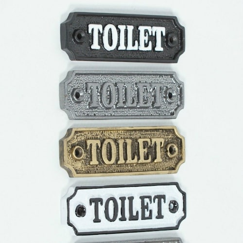 Vintage Victorian Style TOILET BATHROOM Door Sign Cast Iron Period Plaque Metal Vintage Victorian Style TOILET BATHROOM Door Sign Cast Iron Period Plaque Metal