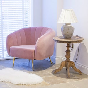 Blush pink tub chair hot sale