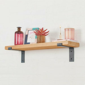 Rustic Wooden Wall Shelf Industrial Wood Iron Metal Scaffold Board Style Shelves