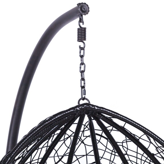 Black rattan egg chair online