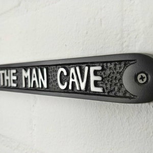 Man Cave Door Wall Sign Plaque Shed Garage Vintage Cast Metal Dad Birthday Gift