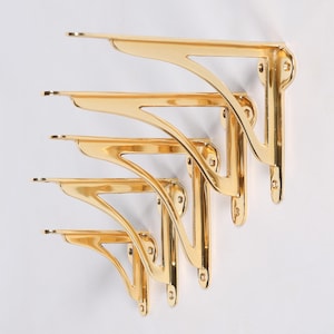 Sistema de cisterna con soporte para estante de pared de aluminio, estilo antiguo victoriano inglés, de metal macizo fundido en latón pulido, acabado en color dorado