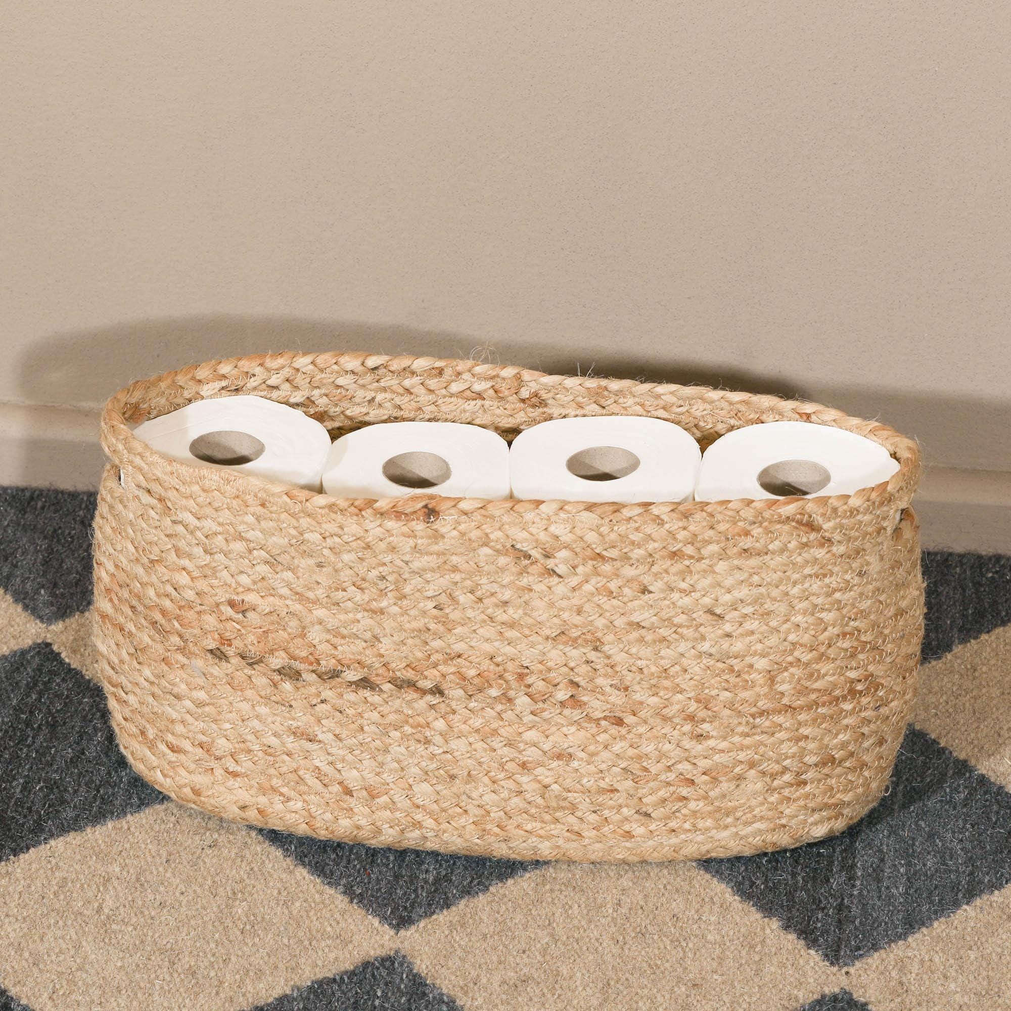 Lot Accessoires Salle De Bain Vintage SYLA – Dérouleur Papier, Accroche Gants, Panier