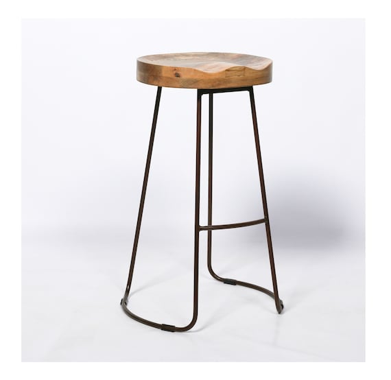Iron bar stools rustic deals