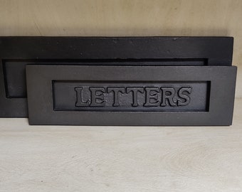 Antique Black Cast Iron Letter Slot with Egg and Dart Edge, Antique Le –  Peoria Architectural Salvage