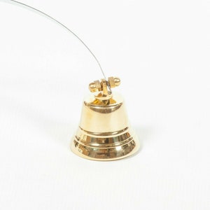Polished Brass Traditional Design Shop Spring Door Bell On A Steel Spring image 3