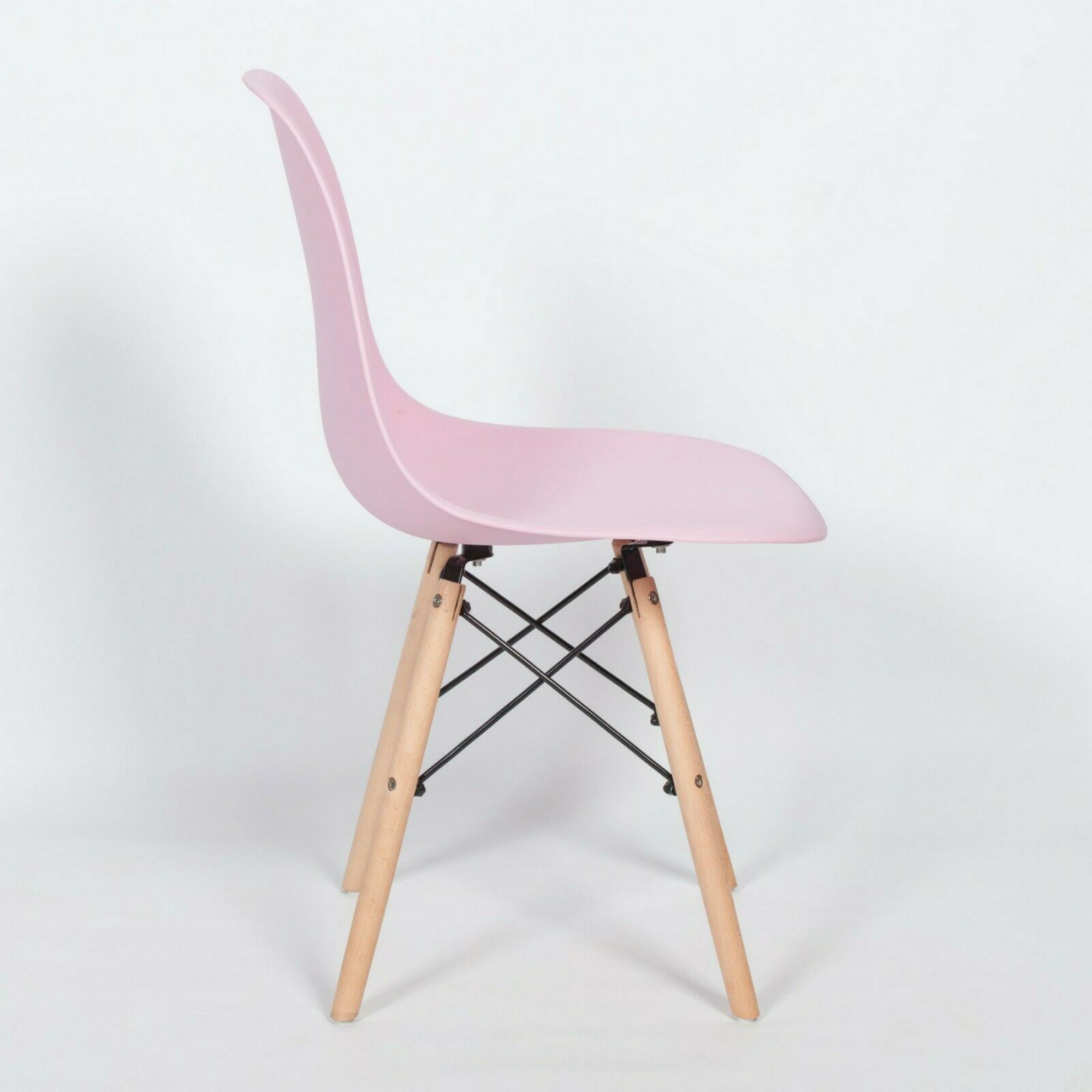 Scandinavian Retro Pink Moulded Plastic Dining Chair With Etsy