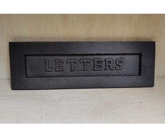 Cast Iron Sprung Loaded Post Mail Flap Antique Traditional Victorian Style Rustic Letterbox Letter Plate