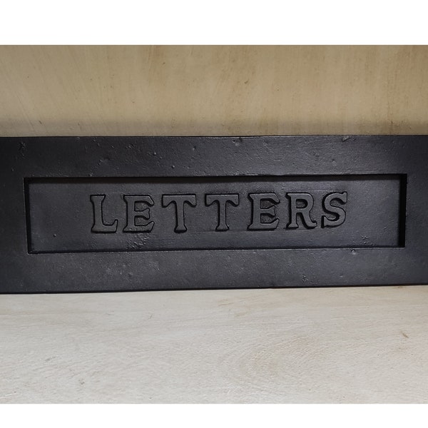 Cast Iron Sprung Loaded Post Mail Flap Antique Traditional Victorian Style Rustic Letterbox Letter Plate