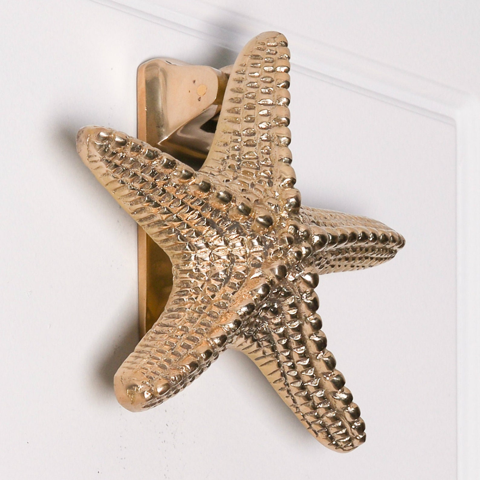 Solid Brass Starfish Sea Nautical Style Door Knocker Etsy