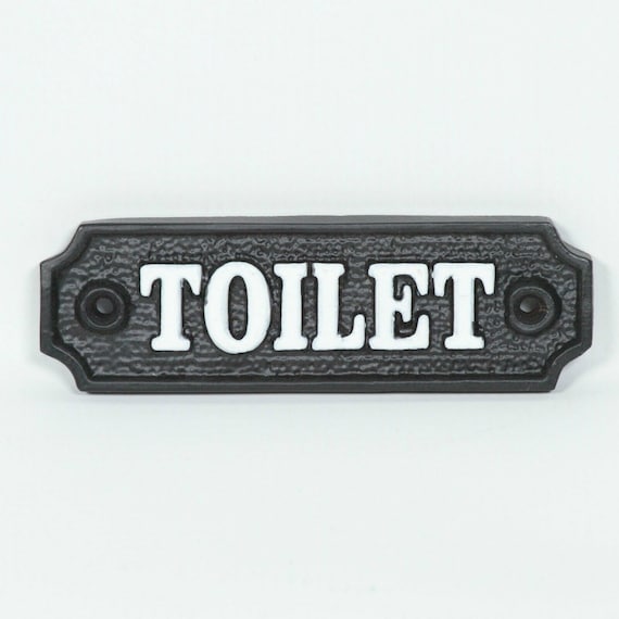 Vintage Victorian Style TOILET BATHROOM Door Sign Cast Iron Period Plaque Metal Vintage Victorian Style TOILET BATHROOM Door Sign Cast Iron Period Plaque Metal