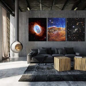 NASA Deep Field Set of 3 Canvas Print Carina Nebula James Webb - Etsy