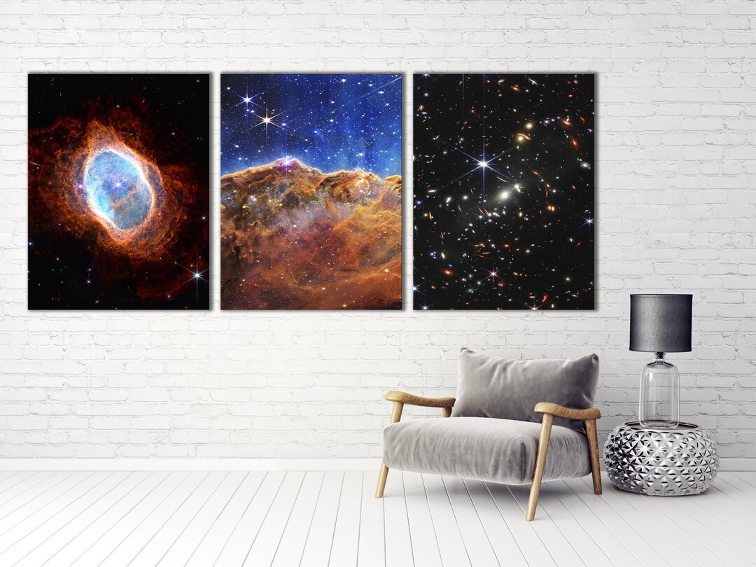 NASA Deep Field Set of 3 Canvas Print Carina Nebula James Webb - Etsy
