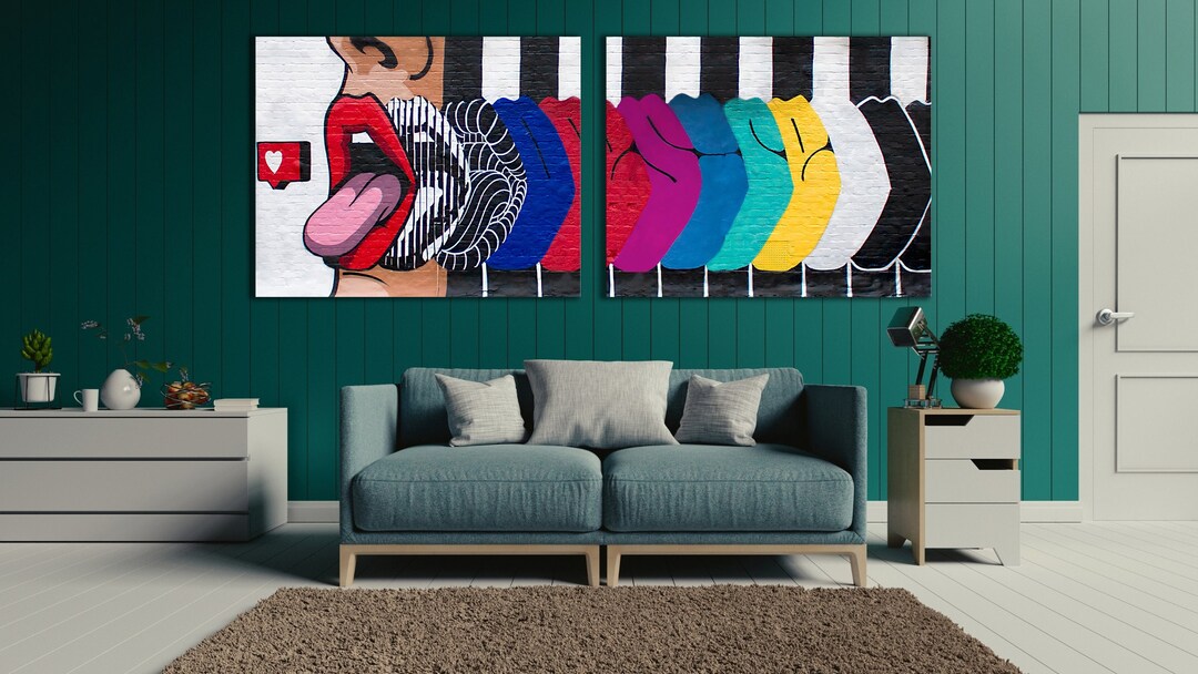Street Art Canvas Print Urban Graffiti Modern Living Room Wall Decor ...