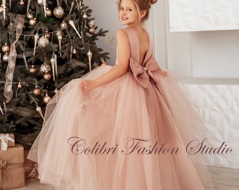 pink flower girl dresses cheap