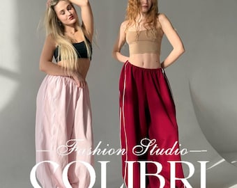 Pantalones deportivos de gran tamaño para mujer Pantalones deportivos de pierna ancha Pantalones deportivos casuales Pantalones de entrenamiento cómodos Pantalones deportivos de cintura alta Pantalones Y2K