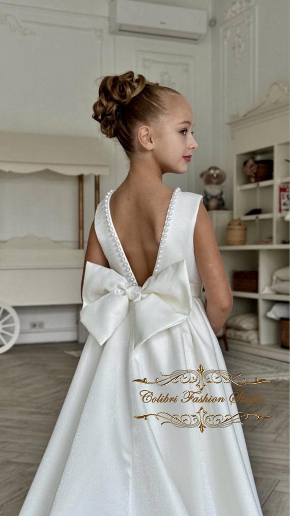 ivory backless dress A Line V Neck Backless Beaded Ivory Prom Dresses, Ivory Backless Forma –  abcprom main image 0