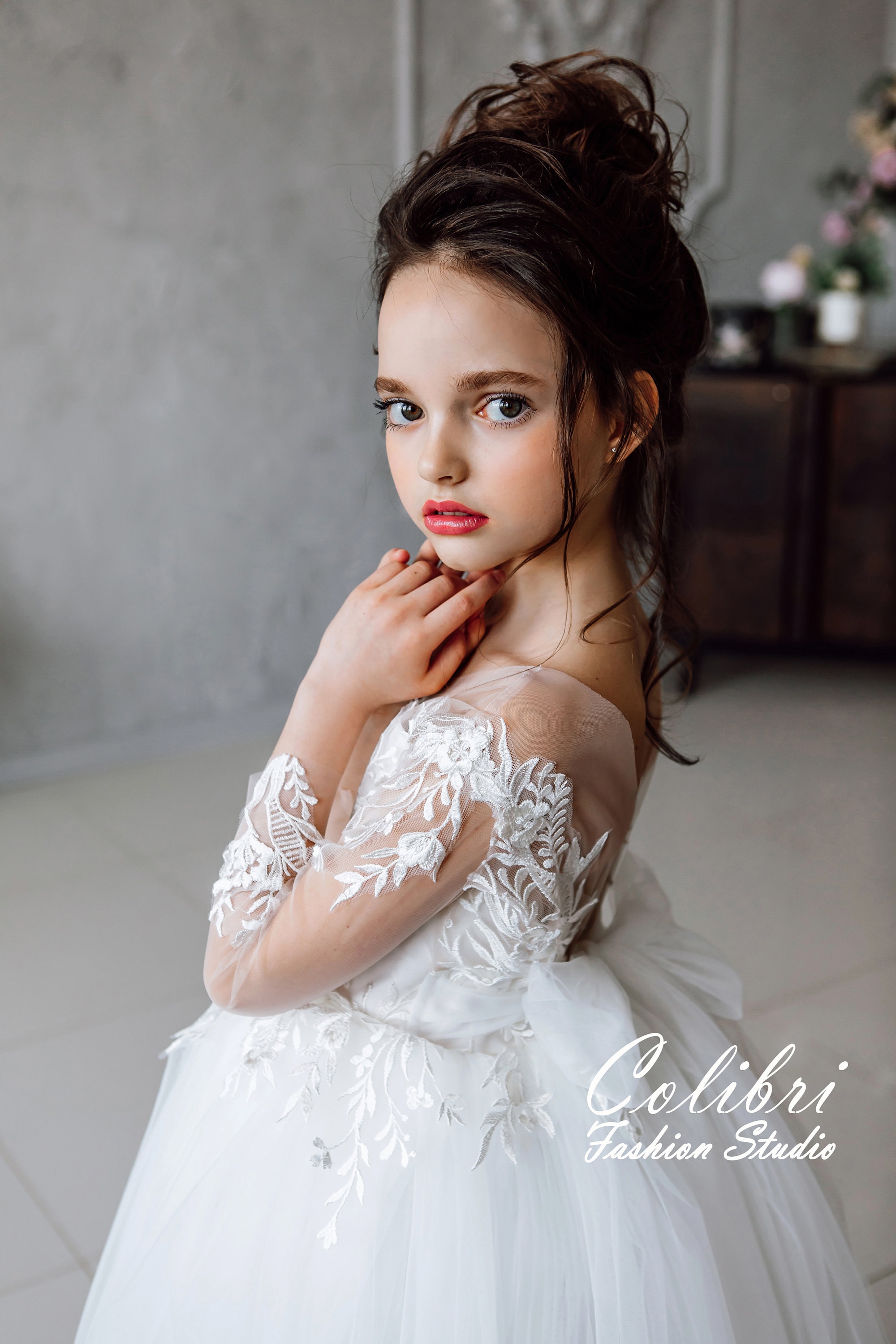 First communion dress, Flower girl dress, Flower girl dress ivory, Flower girl dress lace, Flower girl dress tulle, girl dress Wedding dress First communion dress, Flower girl dress, Flower girl dress ivory, Flower girl dress lace, Flower girl dress tulle, girl dress Wedding dress