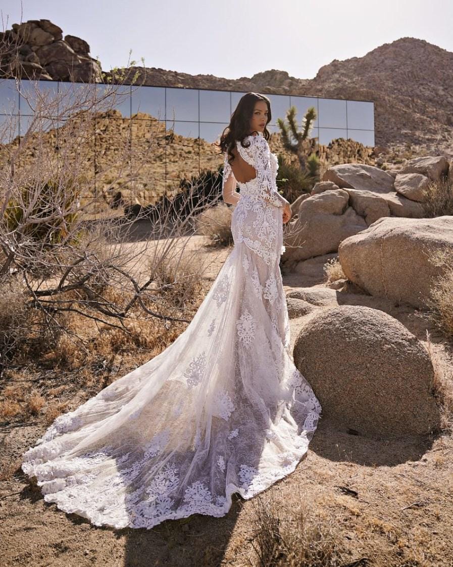 lace mermaid style wedding dress Sweetheart Lace Wedding Dress Mermaid Style – loveangeldress