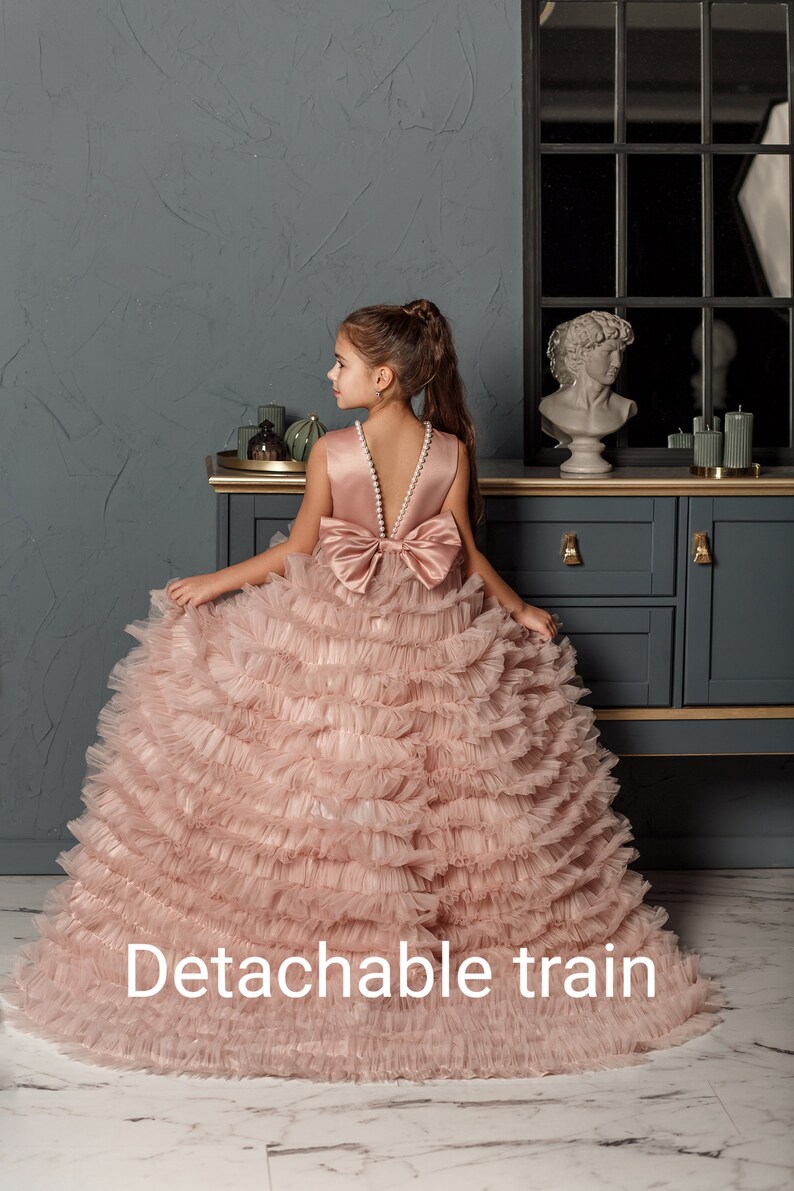 Flower Girl Dress Dusty Rose Dress for Photoshoot Flower Etsy