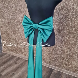 Green Satin Bow, Detachable Bow for Flower Dresses, Satin Flower Girl ...