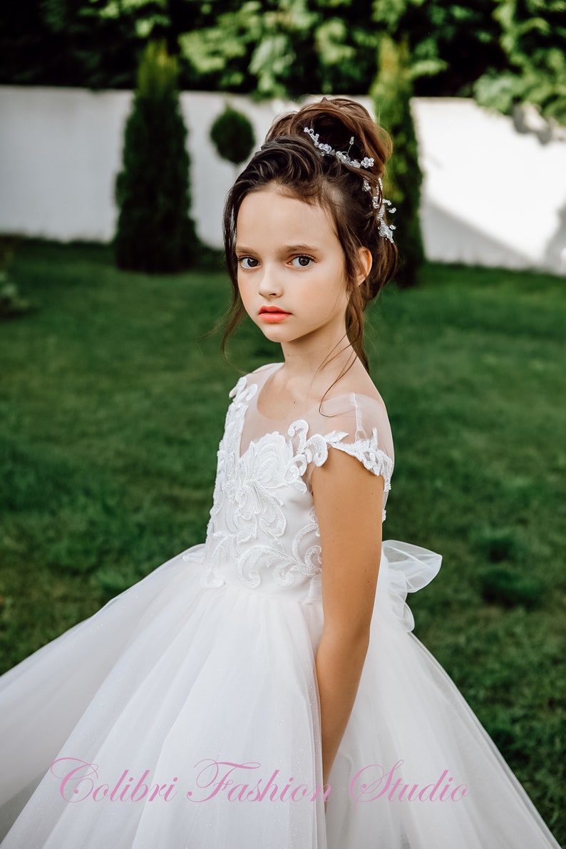 Toddler Wedding Dress Flower Girl Dress Tulle Rustic Flower Etsy