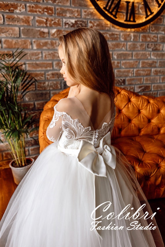 Etsy flower girl dresses ivory discount