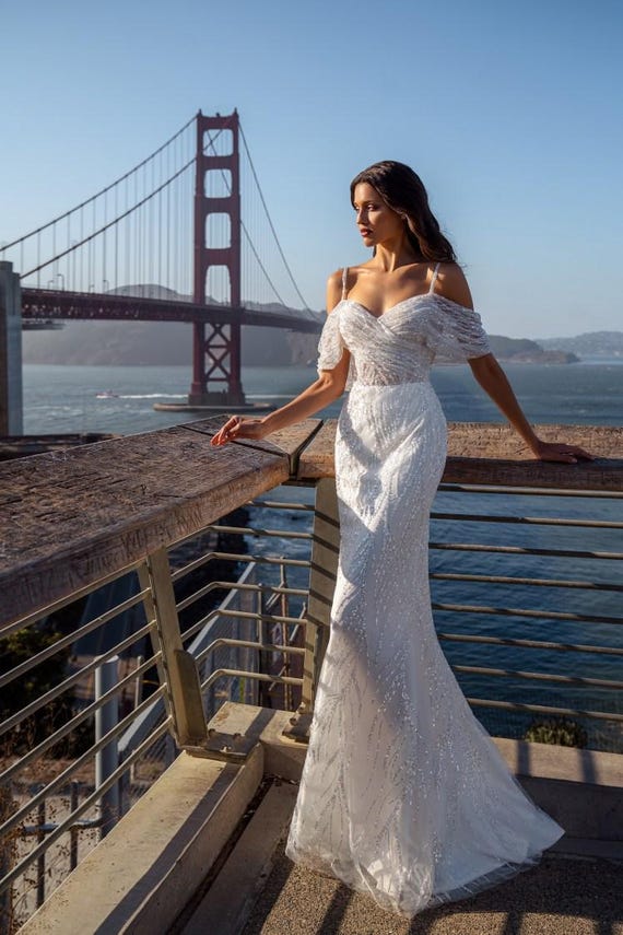 Wedding Dress With Long Train Long Wedding Dress Mermaid Ivory Bridal Gown Open Shoulders Detachable Train Summer Wedding Dress Classic - Etsy Wedding Dress With Long Train Long Wedding Dress Mermaid Ivory Bridal Gown Open Shoulders Detachable Train Summer Wedding Dress Classic - Etsy