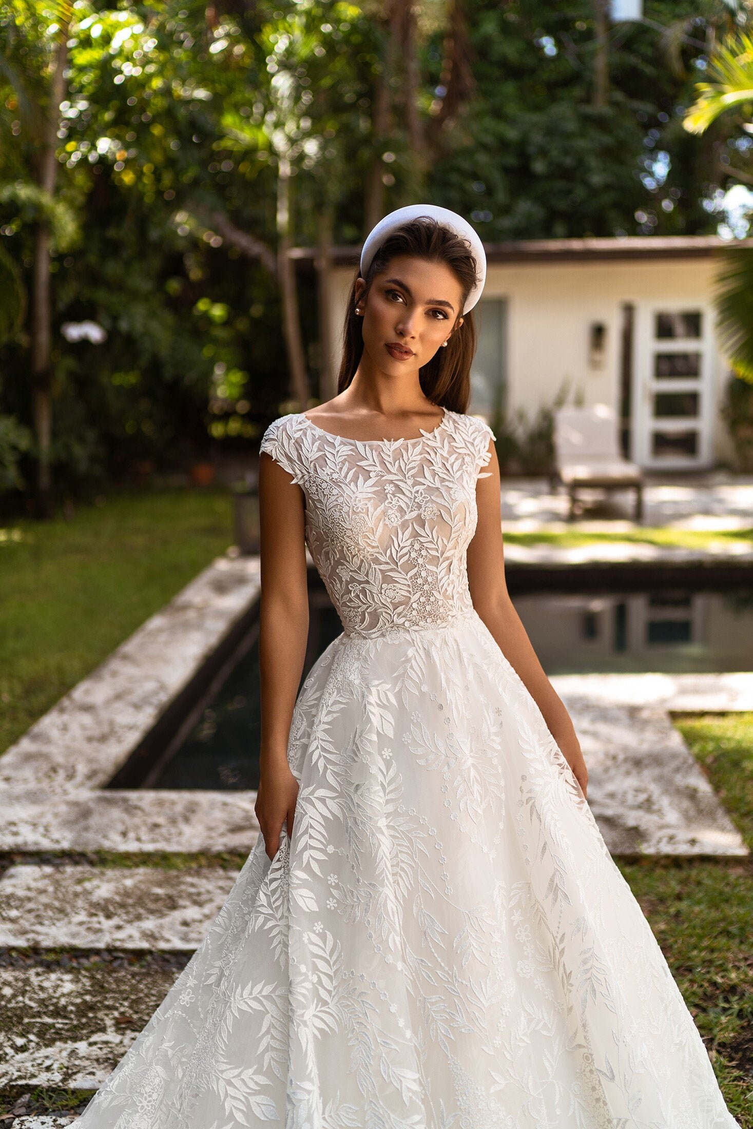 A-line Bridal Gown Wedding Dress Open 