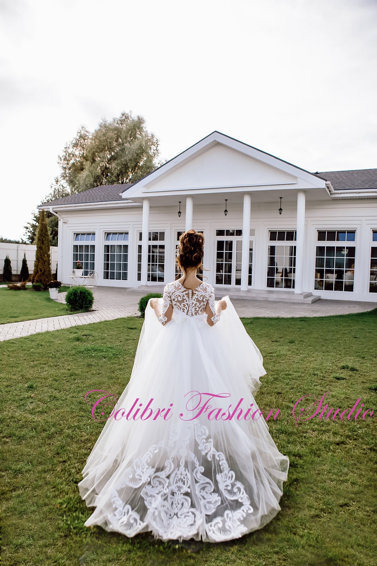 Flower Girl Dress Train Flower Girl Dress Toddler Long Etsy