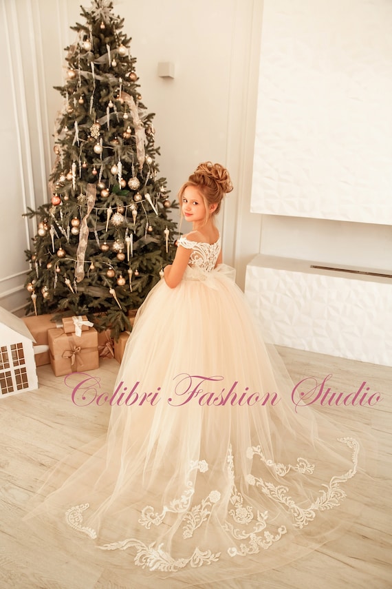 Vestido de niña de flor blanca, vestido de niña de encaje rústico, vestido  de encaje de niño pequeño, vestido de tutú de tul blanco, vestidos de niñas  de flores, cumpleaños, fiesta 