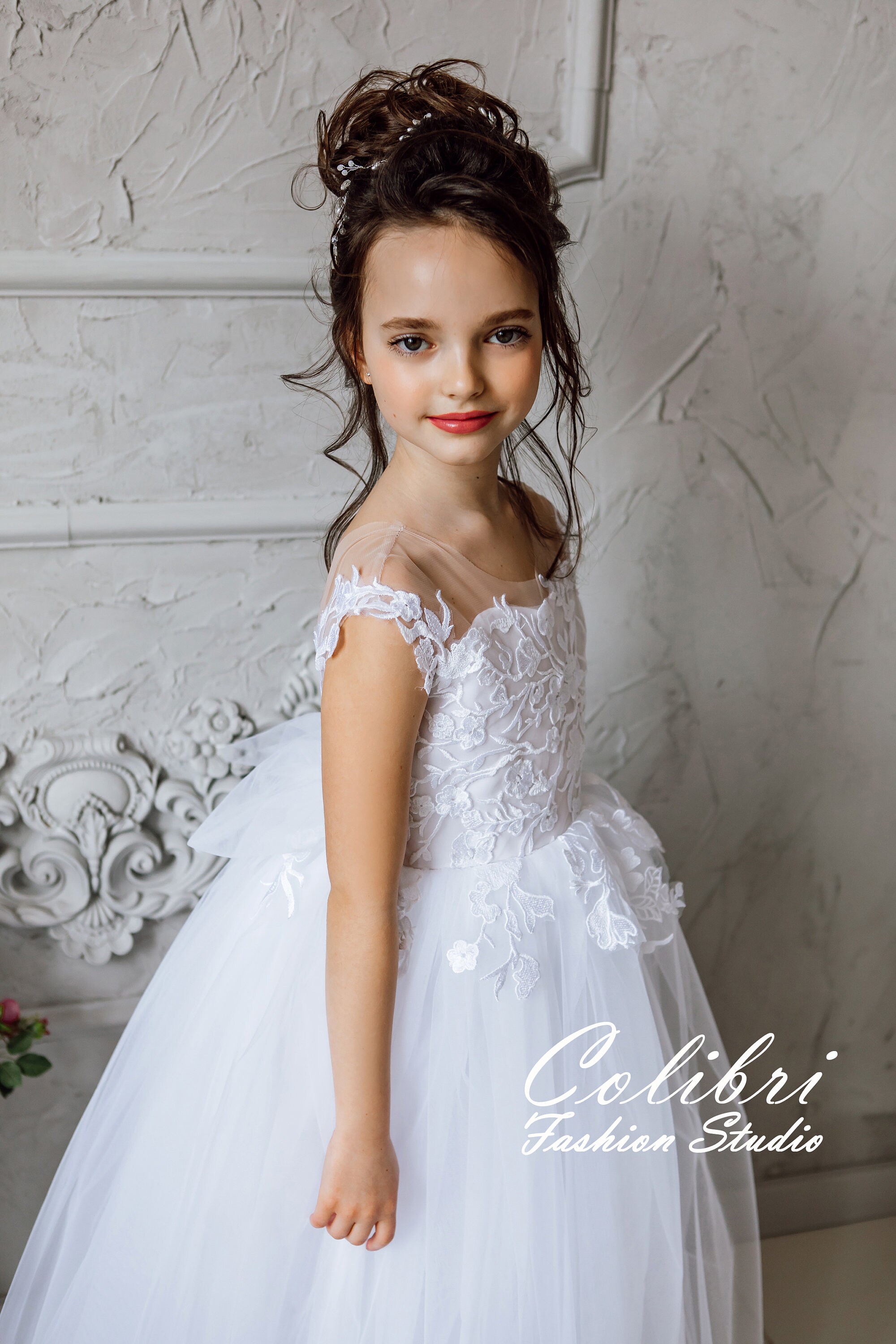 Flower girl dress tulle Flower girl dress Flower girl dress Etsy
